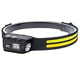 Kanoauo Linterna Frontal,300 Lúmenes Magnético Sensor de Movimiento Impermeable Ajustable - Linterna LED Brillante para Correr y Trabajar - Para Reparación Mochilero Escalada Senderismo Construcción