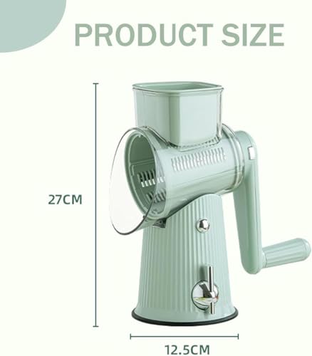 Rallador de Queso manual con manivela 5 en 1 blanco miniatura 2