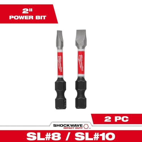 Milwaukee Accessory 48-32-4920 No8/No10 Bit Power Slotted (2 Pack) - image 2