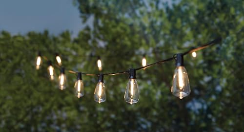 Luces LED tipo Edison negro para exteriores 16ct miniatura 2
