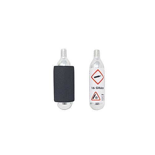DRULINE ligero Mini co² Bomba de aire, con 2 x 16 G cartucho Bomba de bicicleta, CO2, 2 x 16g Kartusche Cover