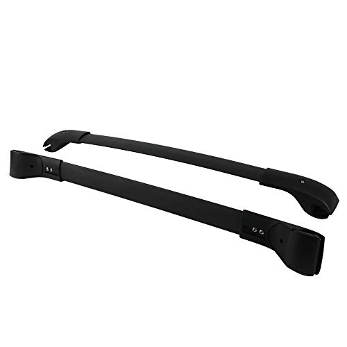 Cross Bars Compatible with 2012-2016 Subaru Impreza XV Crosstrek, Aluminum Black Sport Roof Rack Cross Bar Luggage Carrier By IKON MOTORSPORTS, 2013 2014 2015 12 13 14 15 16
