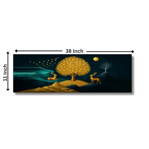 Image of Golden Sunset Printed AC Dust Cover for Indoor Split AC 1.5 Ton | Air Conditioning Dust Cover, Folding Designer, 97 x 31 x 21.5cm