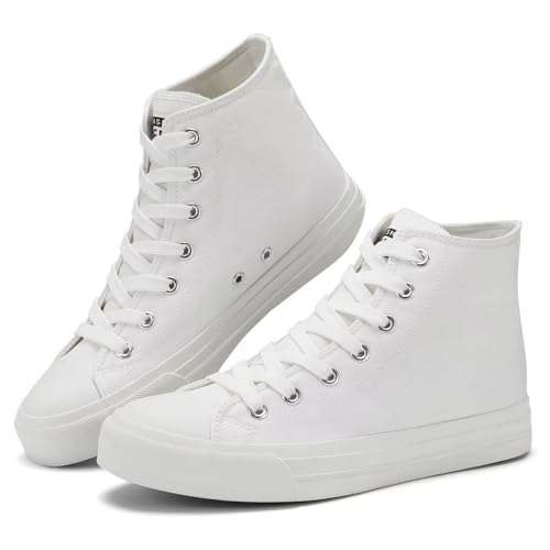 Rorbte Womens High Top Sneakers for Women Classic Lace Up Cotton Canvas Shoes Womens Casual Canvas Walking Shoes3
