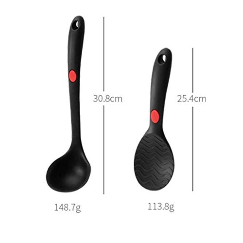 Silikon-Schaufel, Antihaft-Pfannenwender, Küchenutensilien, Löffel, Haushalt, Küchenschaufel, Vollschaufel, 5-teiliges Set