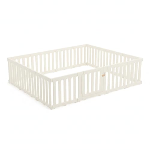 Yunmeryker Parque Infantil Bebe Reconfigurable, Corralito Bebe Plástico y Material, Cercado para Bebe 66 cm Alto, Parque de juegos infantil de 180 * 250 cm (dimensiones internas) con valla simple