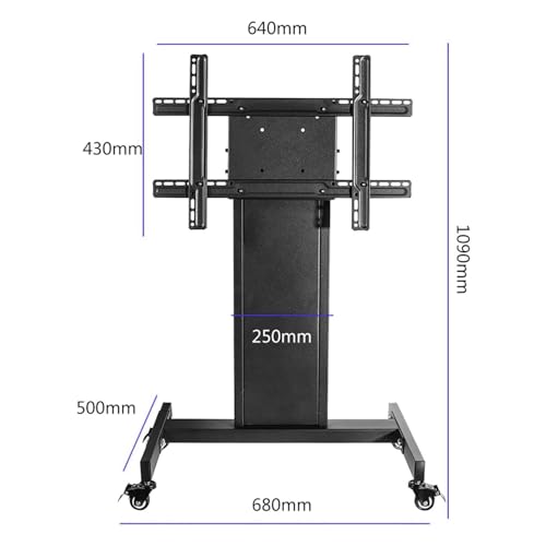 Soporte para TV Móvil con Ruedas, Ajustable y Giratorio miniatura 2