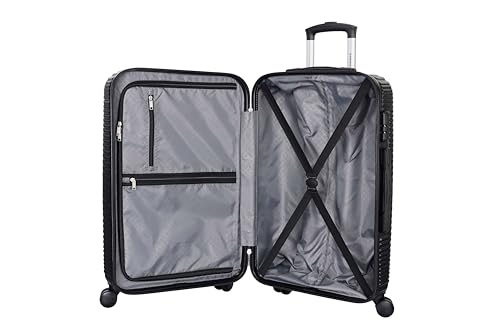 Image of American Tourister Voyanta | Check-in Trolley Bag (69 cm) | 58 Ltrs | 8 Smooth Wheels | Hard Case | Combination Lock | 3 Years Global Warranty | Black