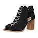 Imagen de Xbemkste Sandalias de mujer con tacón vintage sandalias romanas con cremallera elegantes tacones altos sandalias peeptoe sandalias de verano zapatos elegantes clásicos de tacón de bloque