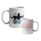 Personalisierbare BFF Tasse | Kaffeetasse mit Spruch und Motiv selbst gestalten | Geschenkidee für die beste Freundin, Mama, Schwester uvm. I Made in Germany I 330 ml
