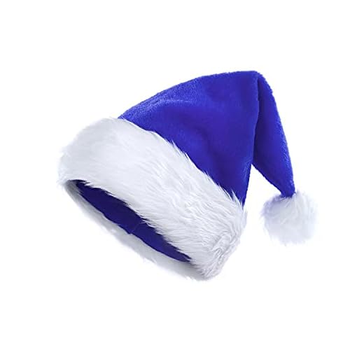 KONVINIT Bonnet Noel Chapeau de Père Noël Adultes en Grande Taille De Luxe Costume de Chapeau de Noël en Peluche Ornements de Noël