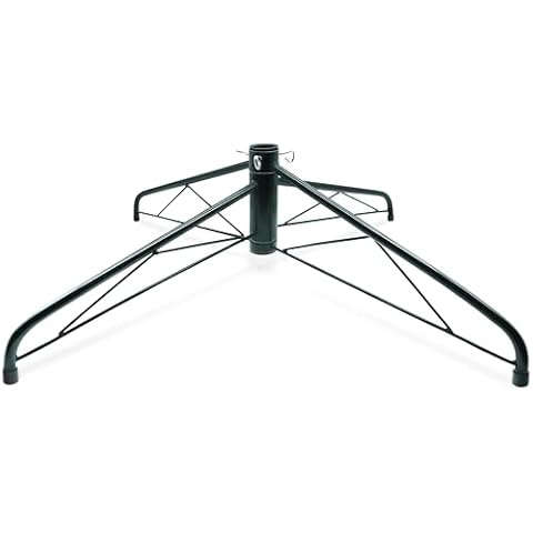 SYITCUN 28” Christmas Tree Stand for Artificial Trees, Foldable Metal Xmas Tree Stand, Replacement Fake Christmas Tree Holder Base for 4 ft to 9 ft Trees, Fits Tree Poles up to 1.25” Cover