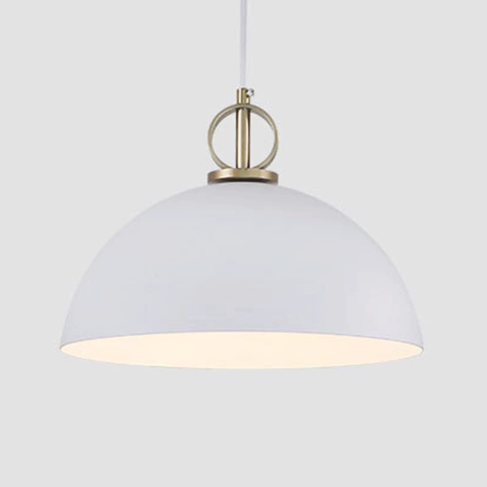 Luminaire suspendu blanc 35cm style italien lustre semi-circulaire pour salon et bar