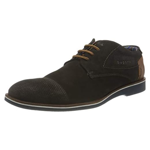 Bugatti 311647021400, Zapatos Derby Hombre, Gris (Dark Grey 1100), 42 EU