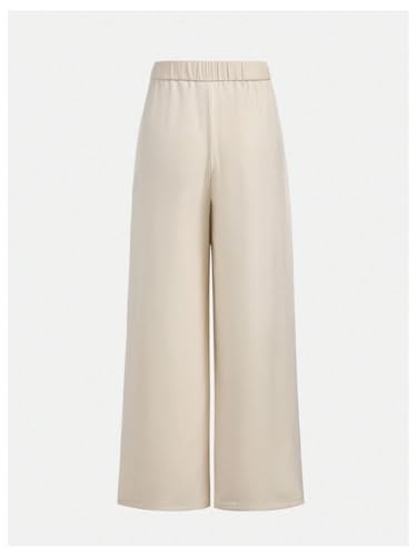 Image of SweatyRocks Girl's Elastic High Waist Wide Leg Pants Loose Long Trousers