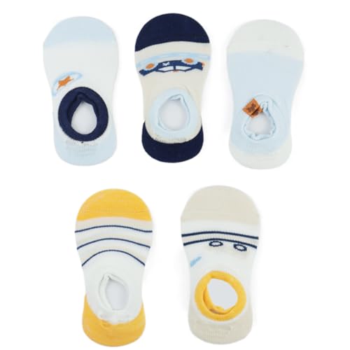 Niños Bebé Calcetines Invisibles, 5 Pares Calcetines cortos Niños Unisex, Calcetines cortos Niña, Calcetines Niña, Calcetines Niño, Niñita Niñito Calcetines Cortos de Algodón Antideslizante