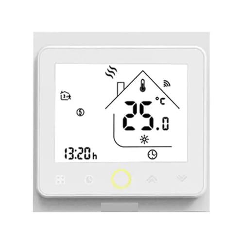 Thermostat chaudière à gaz blanc régulateur de température mural pour chauffage domestique