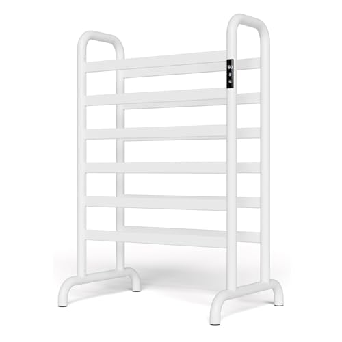 Sèche-serviettes électrique double rangée au design en aluminium brossé