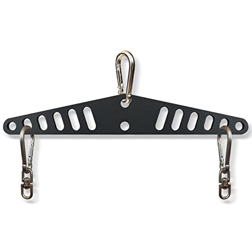 Multi-Grip Lat Pull Down Bar for Home Gym Fitness, Spreader Plate Lat Pulldown Attachments for Pulley System Cable Machine, Fit for Double or Single Exercise Handle (Multi Hole Bar 1)