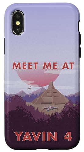 Coque iPhone X XS Star Wars cadeau original Yavin 4 imprimé haute qualité