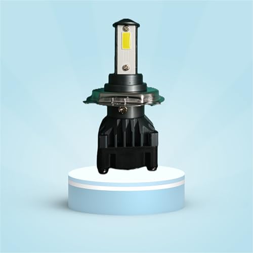 Image of 60W Super Bright H4 LED Headlight Bulb for Bike, Scooter, 6000 Lumens, 8000 RPM Fan, Aluminium Body, 12 Months Warranty