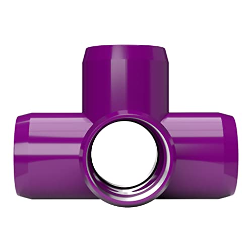 Formufit F0015Wc-Pu-4 5-Way Cross Pvc Fitting, Furniture Grade, 1" Size, Purple (Pack Of 4) #TOP2