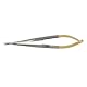 Gima - Micro Castroviejo Nadelhalter, Maulteile aus Wolframcarbid, Gold-Linie, gerade, raue Spitze, 18 cm, entwickelt, um Hochpräzision und Zuverlässigkeit zu gewährleisten, 26551