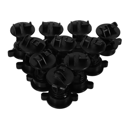 BUGUUYO 10 Piezas Aislador de valla electrónico aislador largo de cerca eléctrica estacas para cercas electricas wire fencing aislador de poste de brazo largo AbS Black