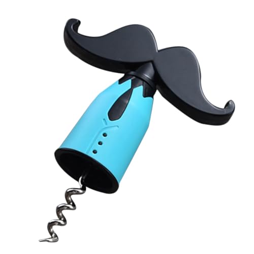 TOYANDONA Sacacorchos para Vino con Diseño Caballero Creativo Mango con Bigote para Mejor Agarre Práctico y Decorativo Accesorio para Aficionados y Profesionales del Vino Color Aleatorio