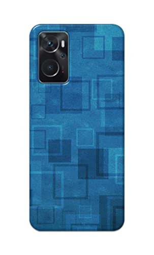 Image of Printed Hard Back Cover Case for Oppo K10 4G Back Cover (Plain Azure Blue) -1302