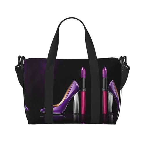 Sac de sport pliable noir et sac de voyage imperméable à bandoulière pour homme et femme