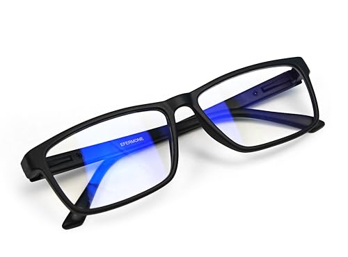 Image of EFERMONE Blue Ray Cut Light Filter Computer Glasses With Antiglare For Eye Protection (Zero Power,Blue Coated)