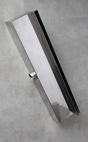 CASCADES-INOX Hoja de agua Chute recta, empotrada en pared, 70 cm de ancho Cover
