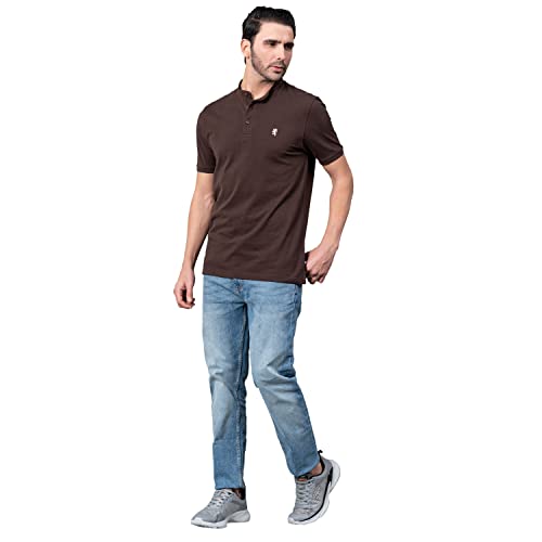 Image of Red Tape Henley Neck T-Shirt for Men | Comfortable & Breathable