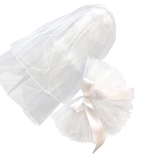 Booty Veil, (Bride's Booty Veil, Butt Veil, Bride's tutu) AND Hair Veil AND/OR ARM BANDS AT ADD'L COST