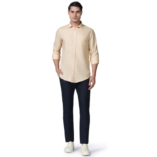 Image of blackberrys Men Solid Shirt with Structured Design, Full Sleeves and Clean Finish | Designed for Office Routine, Workplace Styling and Professional Settings