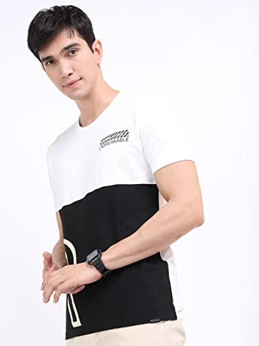 Image of KETCH Men's Cotton Slim Fit Printed Half Sleeve T-Shirt