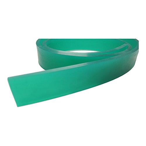 POVOKICI 50mm x 9mm x 6FT（ 72\"）Single Silk Screen Printing Squeegee Blade Polyurethane Rubber 70 Duro (Green Color) - Thumbnail 2
