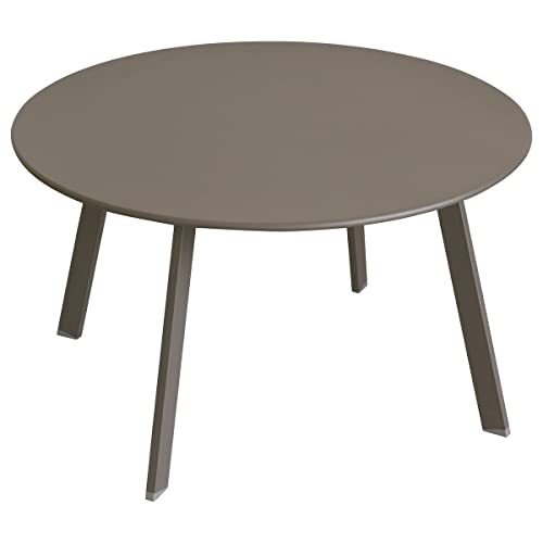 Hespéride - Table d'Appoint Saona Tonka, Acier Anti-Rouille, Résistant UV, D 70 x H 40 cm - pour Jardin, Terrasse, Balcon