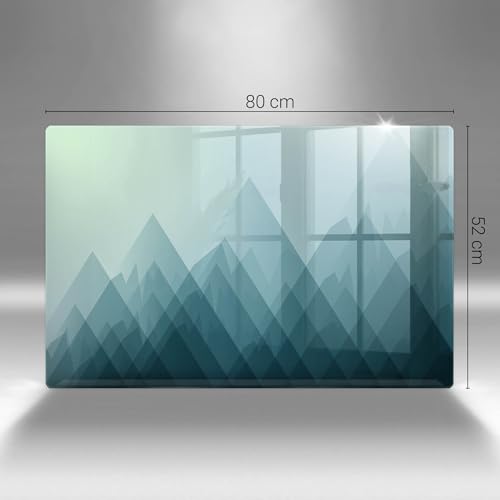 Planche à découper induction 80x52cm Wallfluent motif montagnes - 7