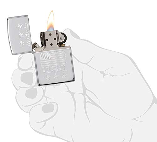 Encendedor Zippo bolsillo cromo alto brillo un tamaño miniatura 5