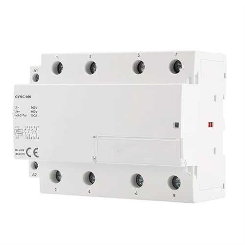 Contacteur modulaire AC 4 pôles 100A pour rail Din 230V GYHC-100