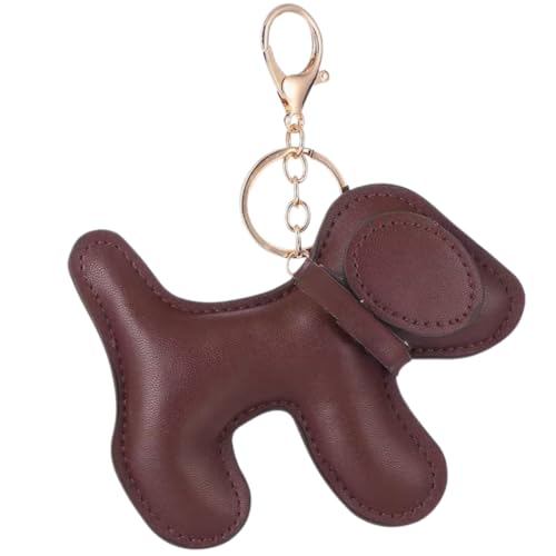 Wei Tech Hund Schlüsselanhänger – Niedlicher Welpen-Anhänger aus PU-Leder, Deko-Accessoire für Schlüssel, Taschen & Rucksäcke, Stylischer Begleiter für unterwegs