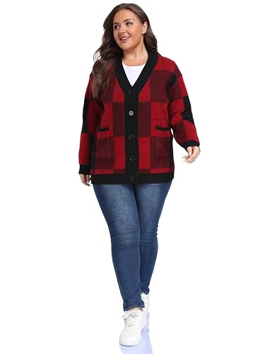 Image of Shiaili Warm Plus Size Sweater Coats Soft Stretched Cardigan for Women