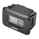 RileyFine Digitale Wartungsstundenzähler für kleine Motoren, DC 5V bis 60V, wasserdicht IP68, verwendet auf Aufsitzrasenmäher Traktor Generator Wohnmobil Golfwagen Motorrad Boot