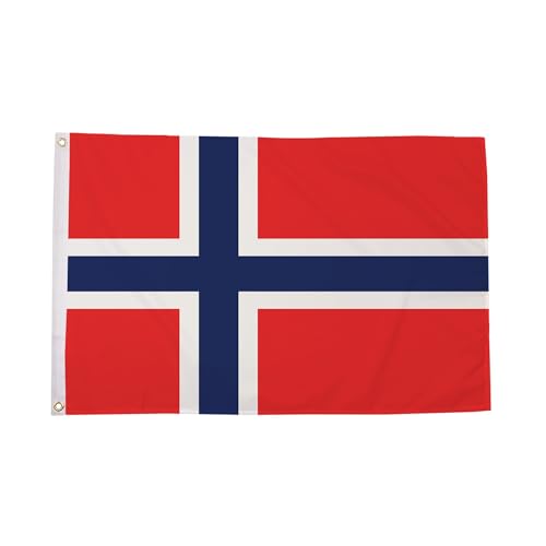 Flagtex Norway Flag 5ft x 3ft (150cm x 90cm) - Norwegian National Flag for Garden Display Weather Resistant Polyester Outdoor Flag Nordic Country Banner