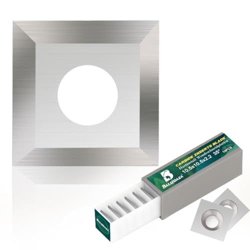 BALUGAEA 10 Stück HM Wendeplatten Wendemesser Ersatzklingen 10,5x10,5x2,2mm-35° Hartmetall Wendeschneidplatten Vierkant für Planfräser für Holz Drechselwerkzeug