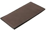 Paul & Taylor Brown Leather Checkbook Cover Bifold Wallet