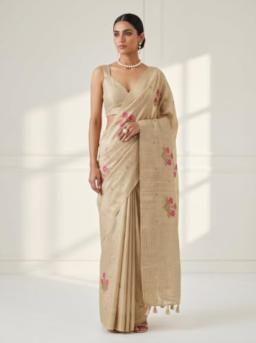MIMOSA banarasi silk saree in tussar silk – image 2