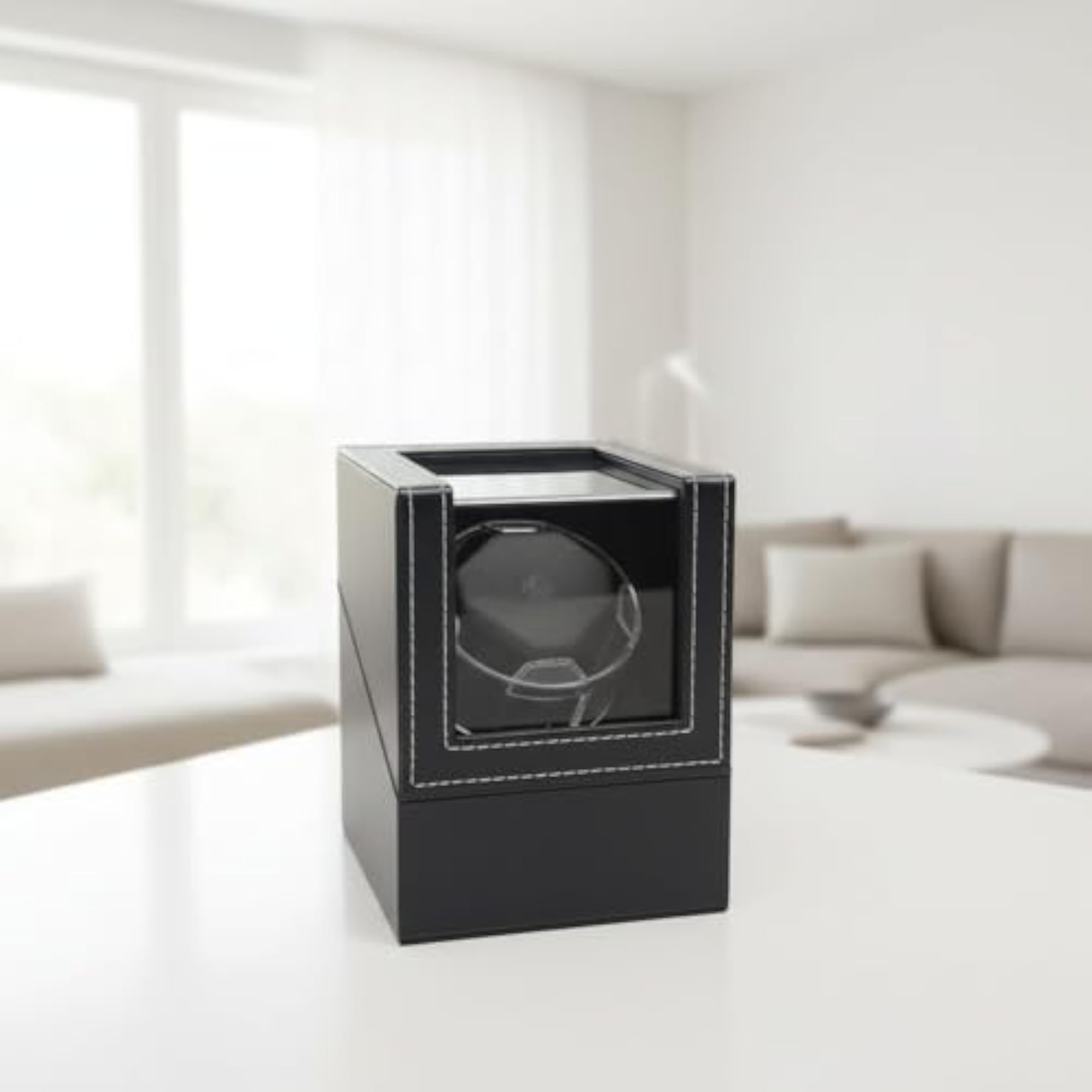 Leatherette Automatic Watch Winder, Compact Design
